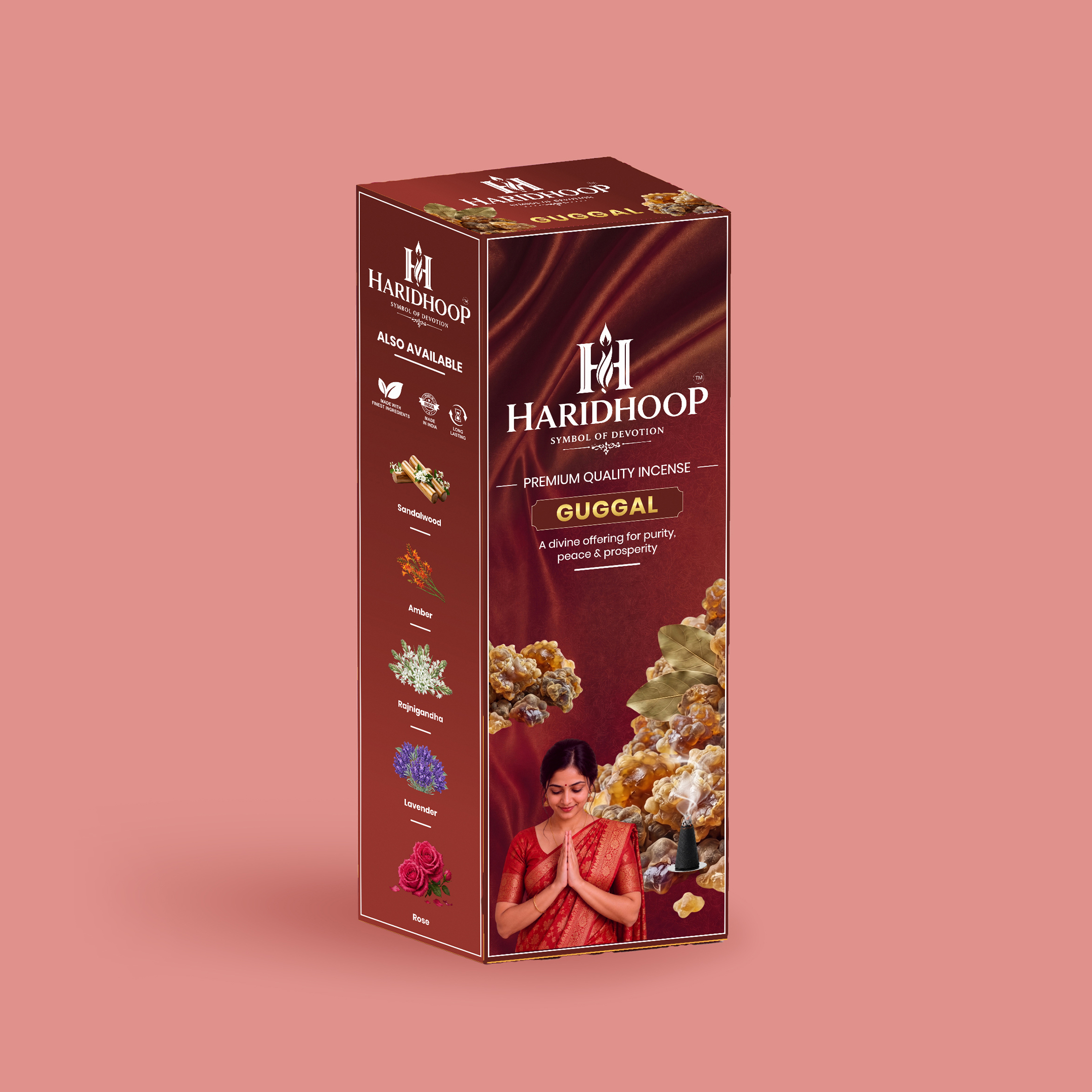 Haridhoop Guggal Fragrance Dhoop Master Pack for Pooja, Meditation & Festivals | Long-Lasting Fragrance (480g)