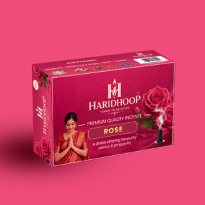 Haridhoop Rose Fragrance Dhoop(Semi-Solid) for Pooja, Meditation & Festivals | Long-Lasting Fragrance & Low Smoke (40g)