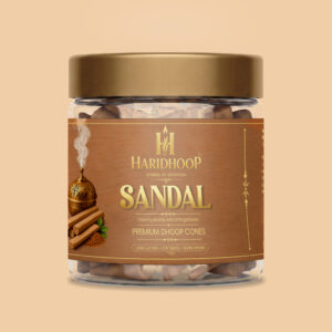Haridhoop Sandal Dhoop cones Jar (100g)