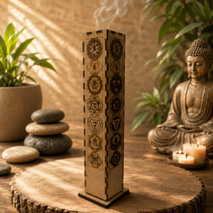 Wooden Tower Incense & Dhoop Holder